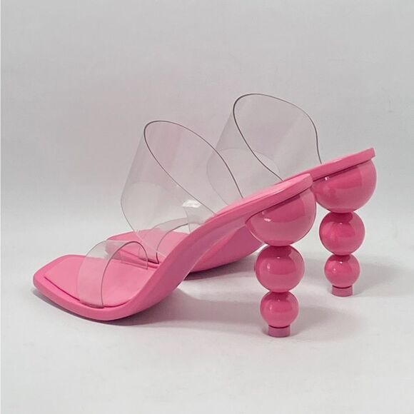 CULT GAIA Vita Vinyl Stacked Heel Mules size 37.5 - Picture 5 of 13